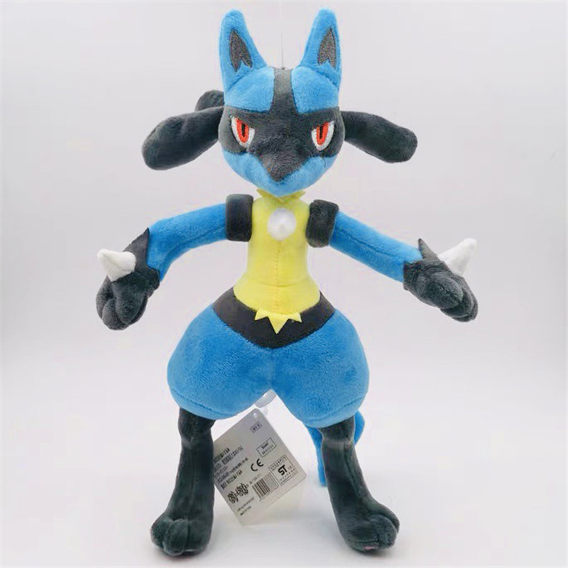 **Pokemon Standing Lucario Shiny Plush Doll Cute Mega Riolu peluches Animal Lucario Stuffed Peluche 