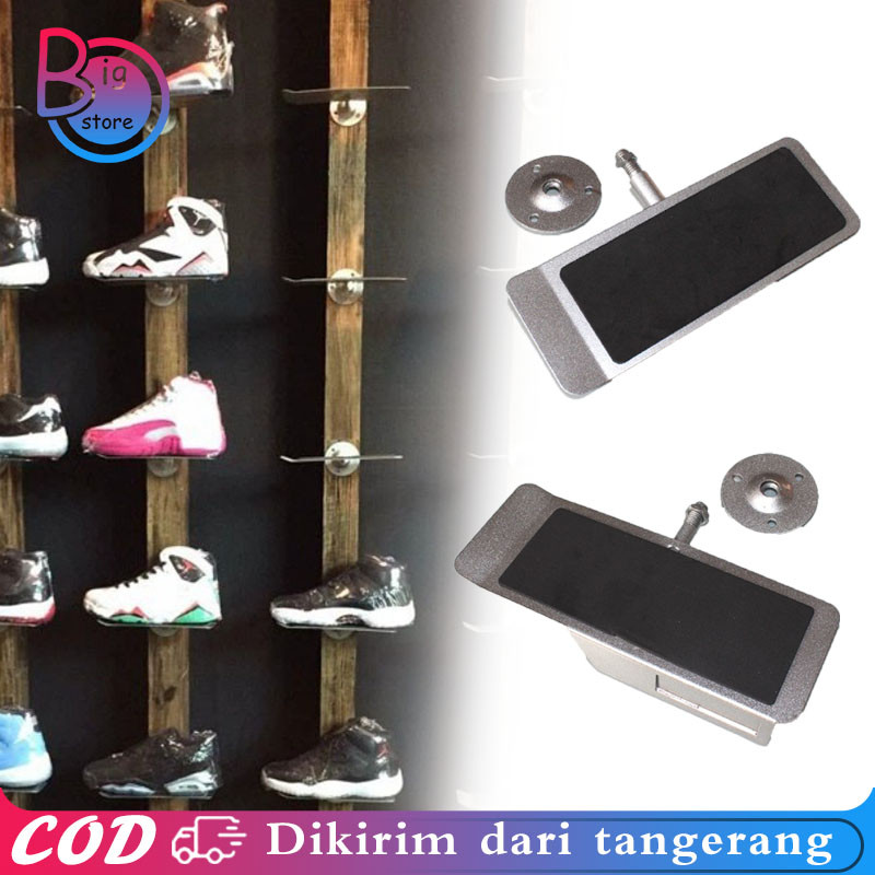 Display Sepatu Dinding Bahan Logam Gantungan Sepatu Dinding Pajangan Sepatu For Toko Sepatu Display 