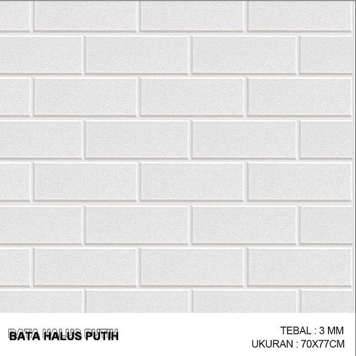 Wallpaper dinding stiker 3d Foam motif Bata polos Dekorasi Kamar murah 70x77cm tebal 3mm Motif Batu 
