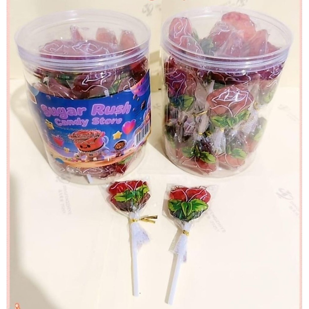 Penguin Permen Keras Lolipop Bentuk Mawar Isi 30 pcs