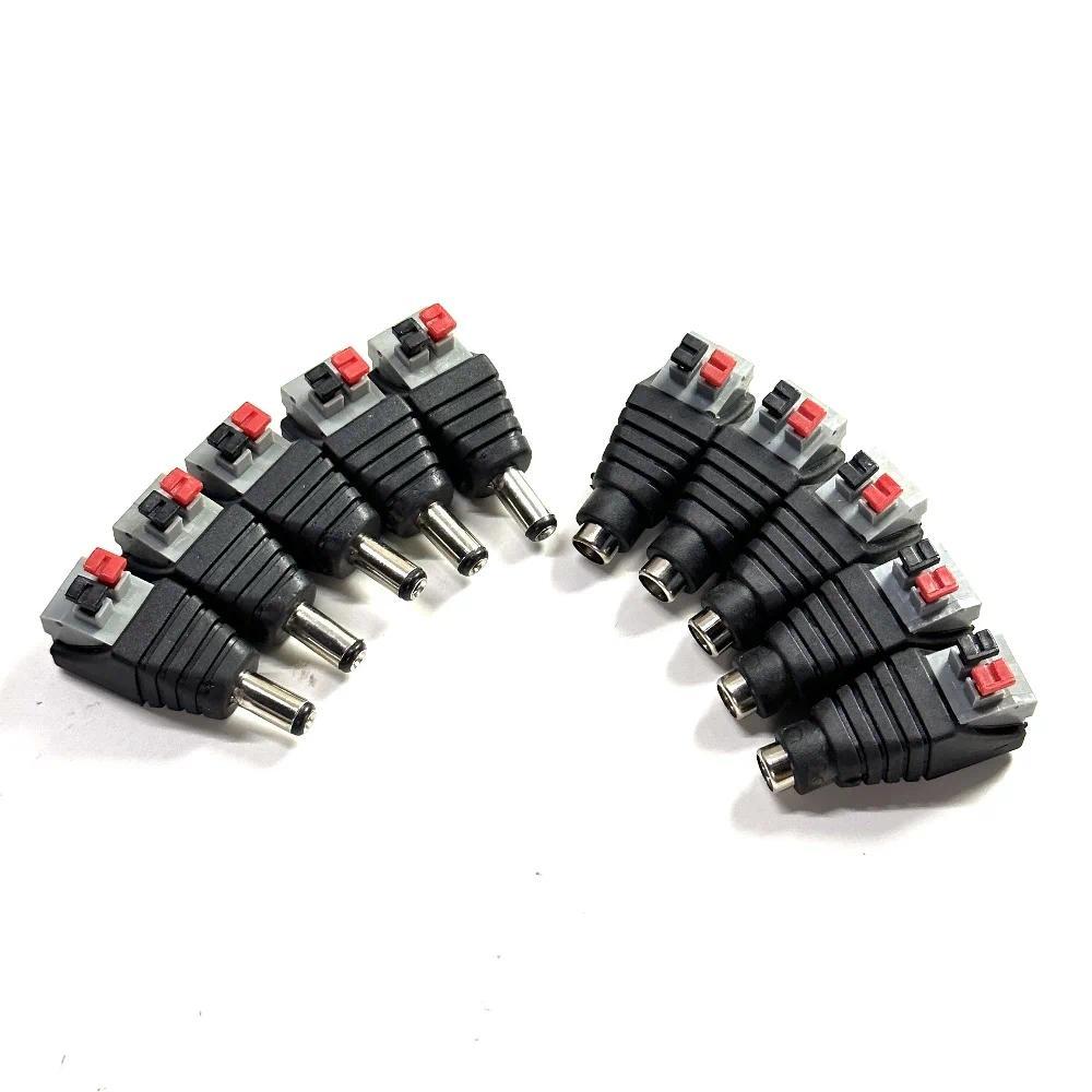 Male and Female WelngFree DC Plug 55*21mm WelngFree DC Female Head Black Terminal Monitoring Power P