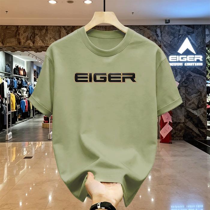 Kaos Pria EIGER Putih Logo Bold Original - T-Shirt Pria Lengan Pendek Desain Minimalis & Nyaman untu
