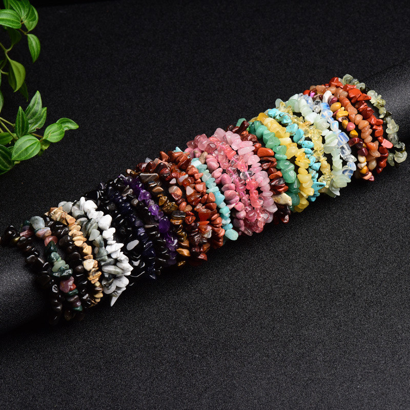 47 Jenis Gelang Kerikil Kristal Citrine Amethyst Fluorite Aventurine Lapis Lazuli Clear Quartz Tiger