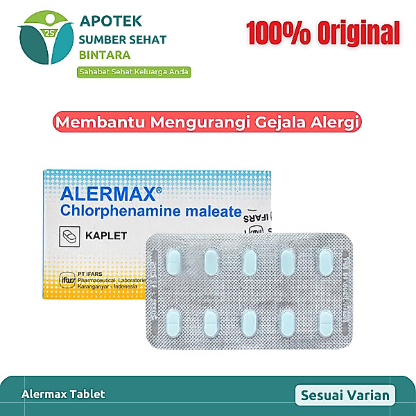 Alermax Tablet – Redakan Gatal & Biduran karena Alergi