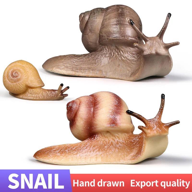 Cute Wild ect Animals Snail Model Garden Decoration PVC Miniature Educational Kids Toys