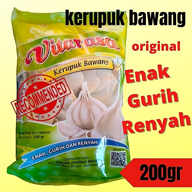 Kerupuk Bawang VITARASA krupuk mentah Original 200gr