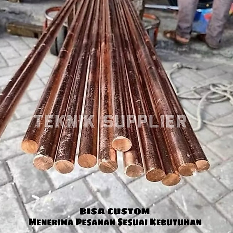 As Tembaga 15mm x 500mm / grounding rod / as tembaga bulat / as tembaga batangan