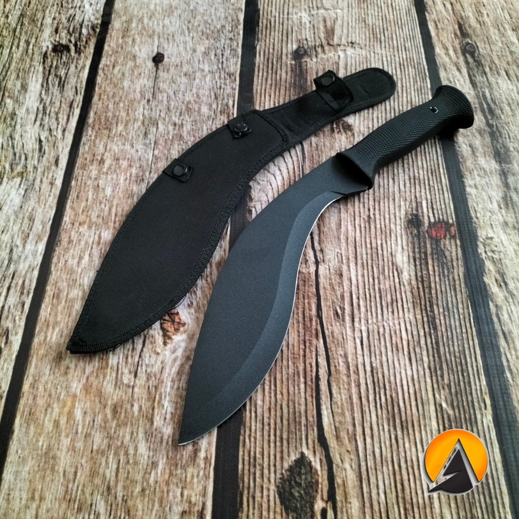 Pisau Hunting Knife Berburu hutan survival outdoor kukri black coating finishing P279