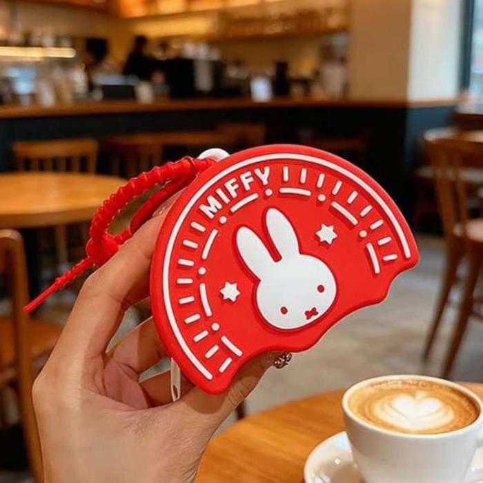 Miffy Mini Silicone Purse Gantungan Tas Keyless Kunci Mobil | Dompet Koin Lucu Bag Charm Silikon Fre