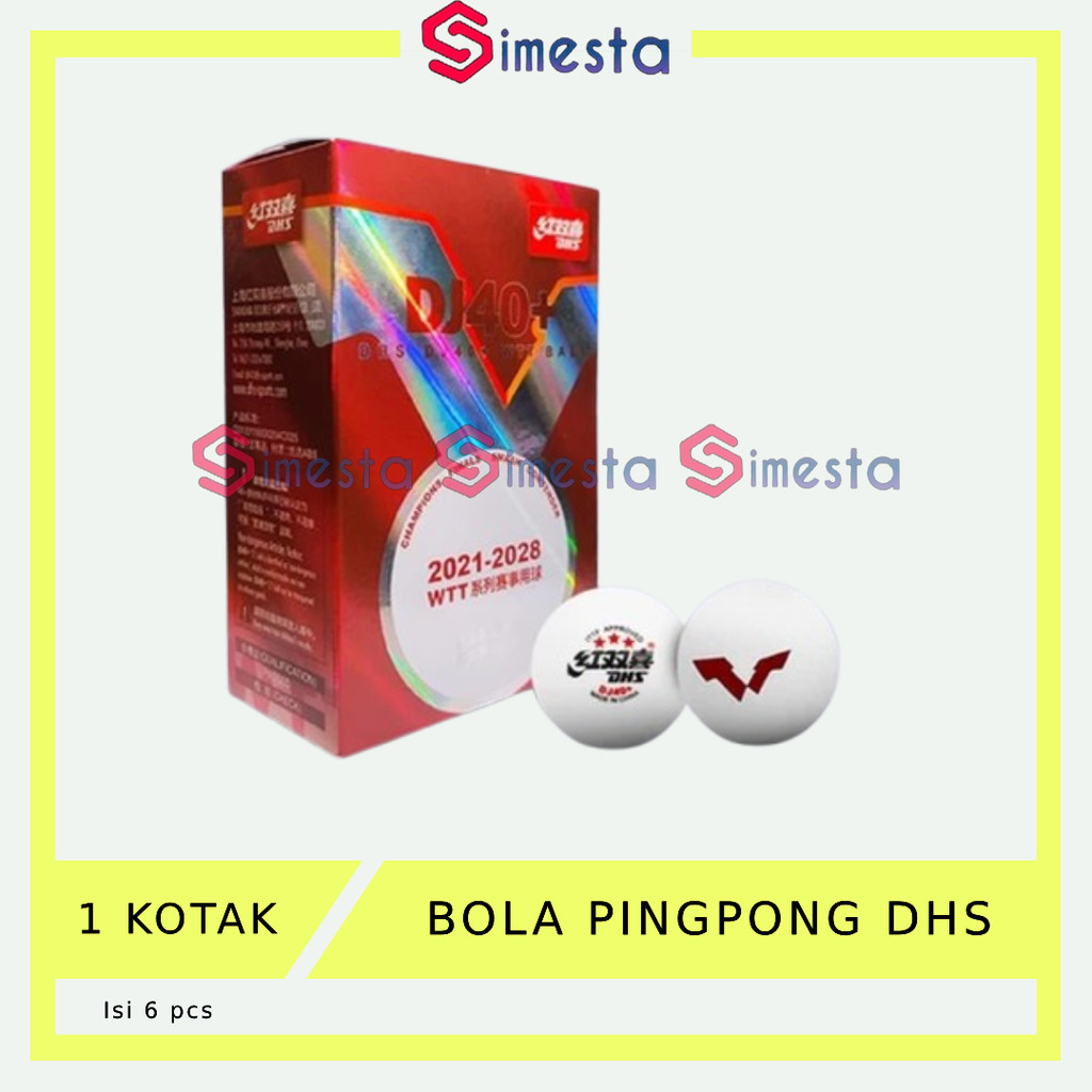 Bola Pingpong DHS Bola Tenis Meja ITTF  isi 6