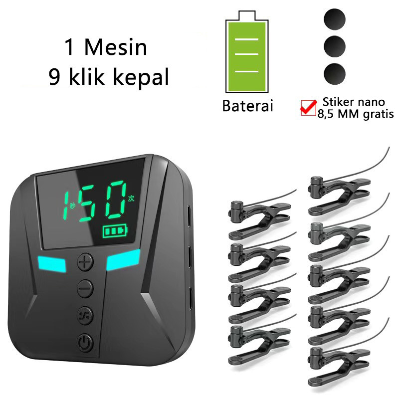 Auto Clicker Multifungsi 1/3/4/8 Kepala Alat Klik Layar Ponsel Otomatis untuk Semua Aplikasi Live St