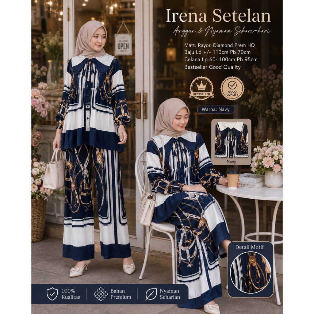 2406     IRENA ONE SET by NIzAM FASHION