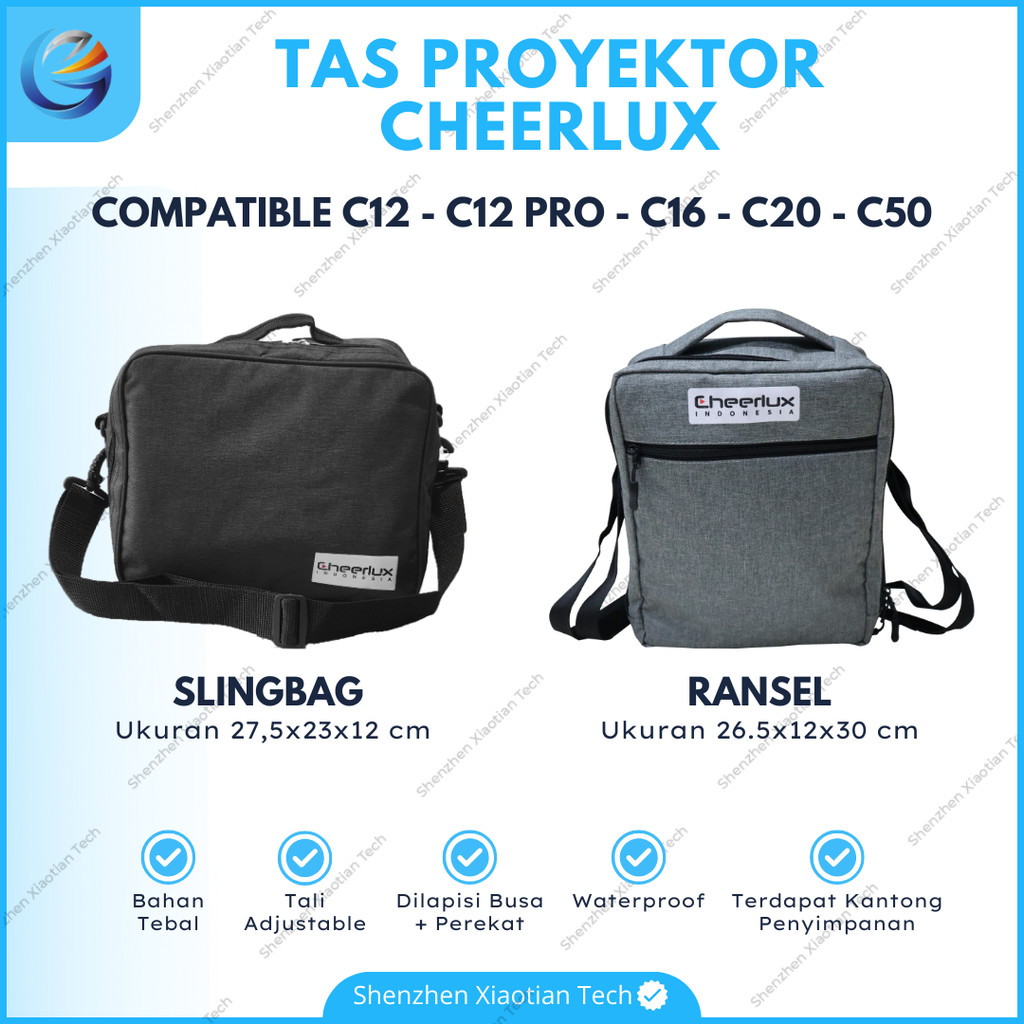 Tas Proyektor Cheerlux C50 C16 C12 Pro | Tas Slingbag Projector Cheerlux | Tas Selempang Proyektor A