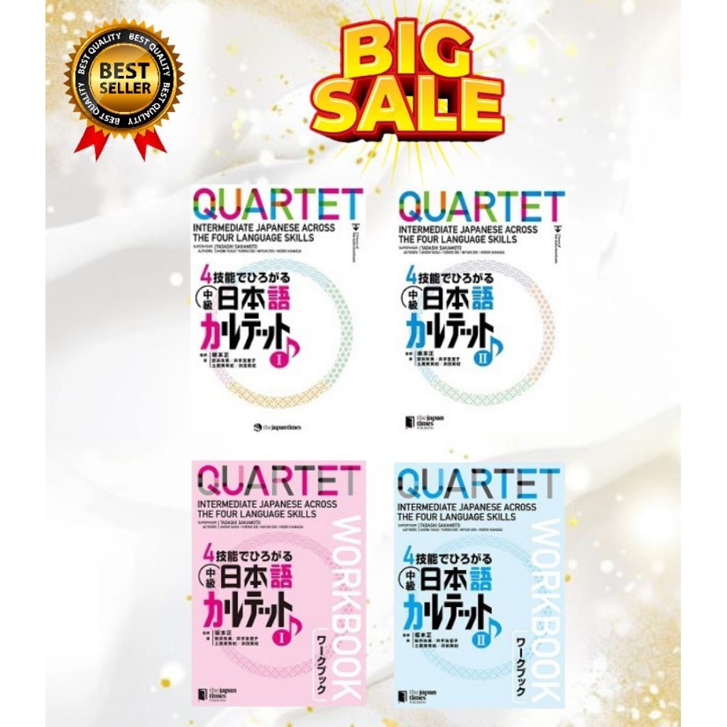 Buku Bahasa Korea  Quartet 1, 2 Textbook Workbook