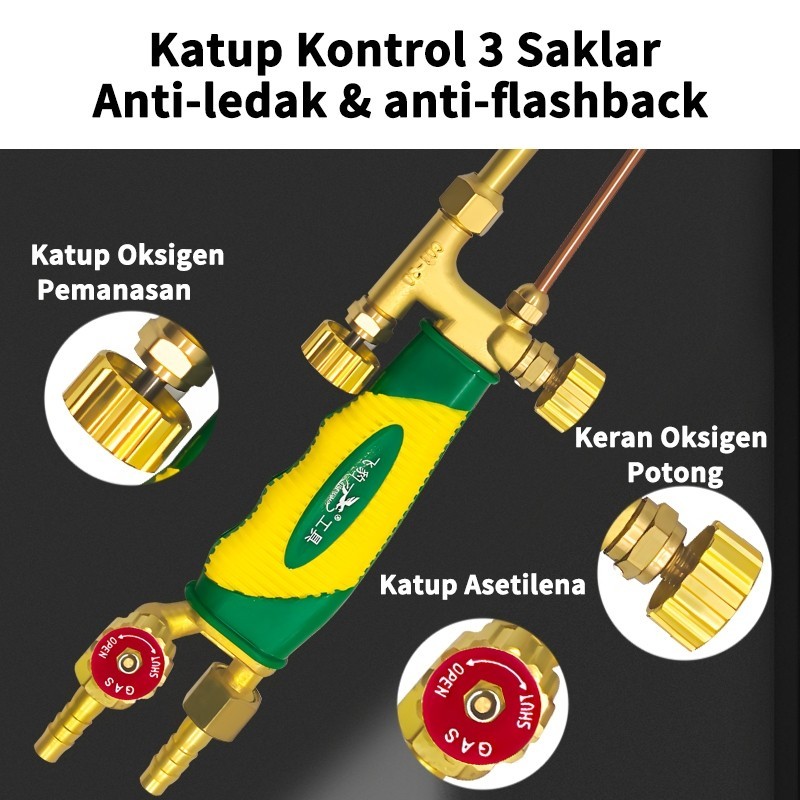 FEIBAO Cutting Torch Type 30 Type 100 Pemotong Besi Baja Las Karbit Anti Bocor Awet Gagang Anti Slip