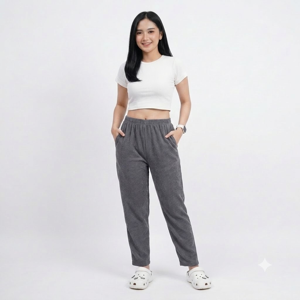 Legging TERESA Babat Panjang Wanita Inner Gamis Celamis Salur Babat Murah Dalaman Rok dan Gamis