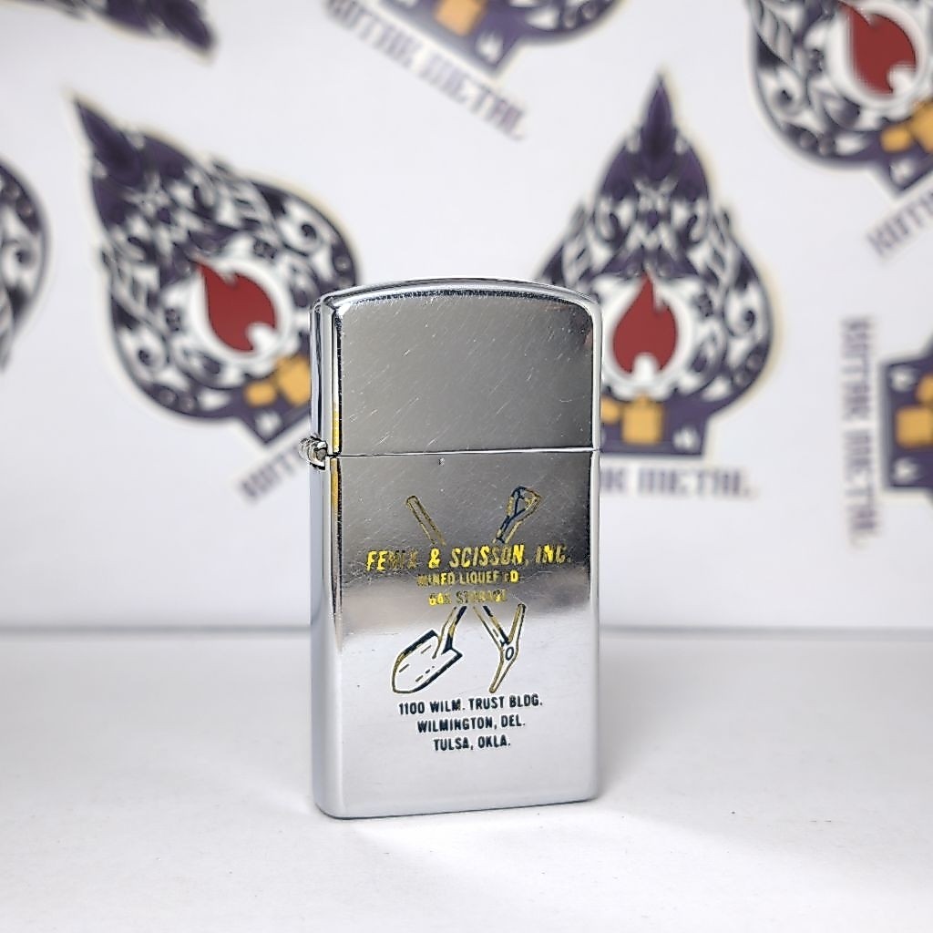 ZIPPO SLIM ADV. FENIX & SCISSON, INC. TAHUN 1960