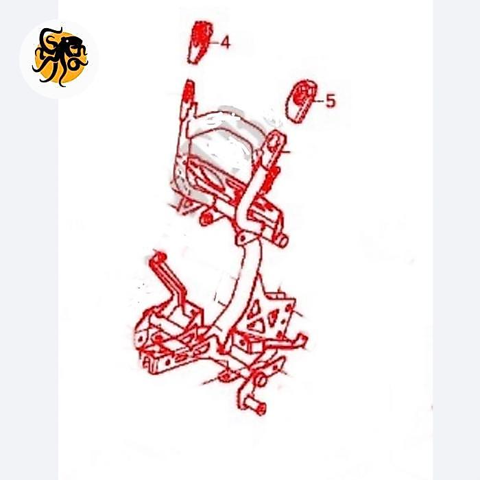 Karet Cover Tower Headlight Stay Honda CRF 250 Rally