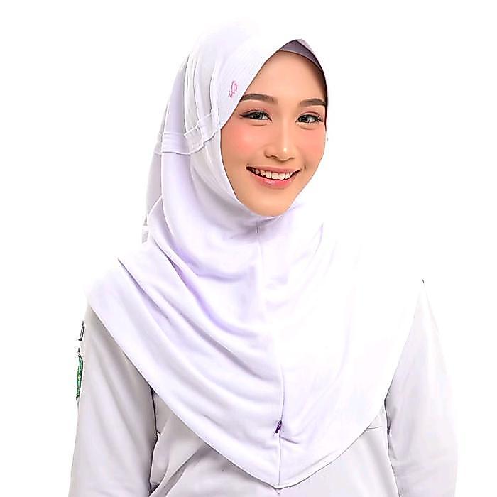 KERUDUNG BERGO RABBANI SEKOLAH INNOVA LX TALI TERTUTUP - PUTIH, M
