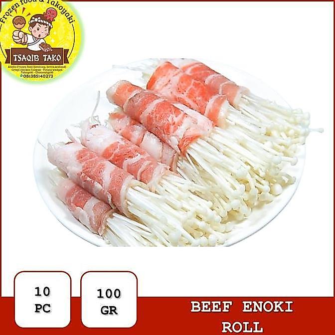 Newnature- Enoki Beef Roll Aus Shortplate 10 Pc