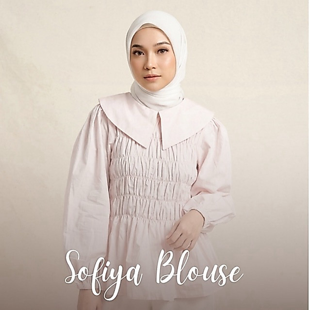 KAYOKI - SOFIYA BLOUSE - ATASAN WANITA - COTTON - PASTEL - BLOUSE KOREA