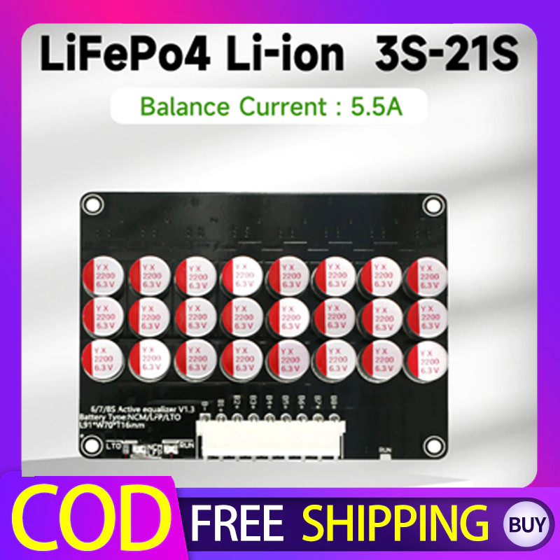 Active Balancer 8S 3S Balancer Aktif Baterai 4S 5.5A LiFePo4 Li-Ion NMC Polymer Active Balancer Batt
