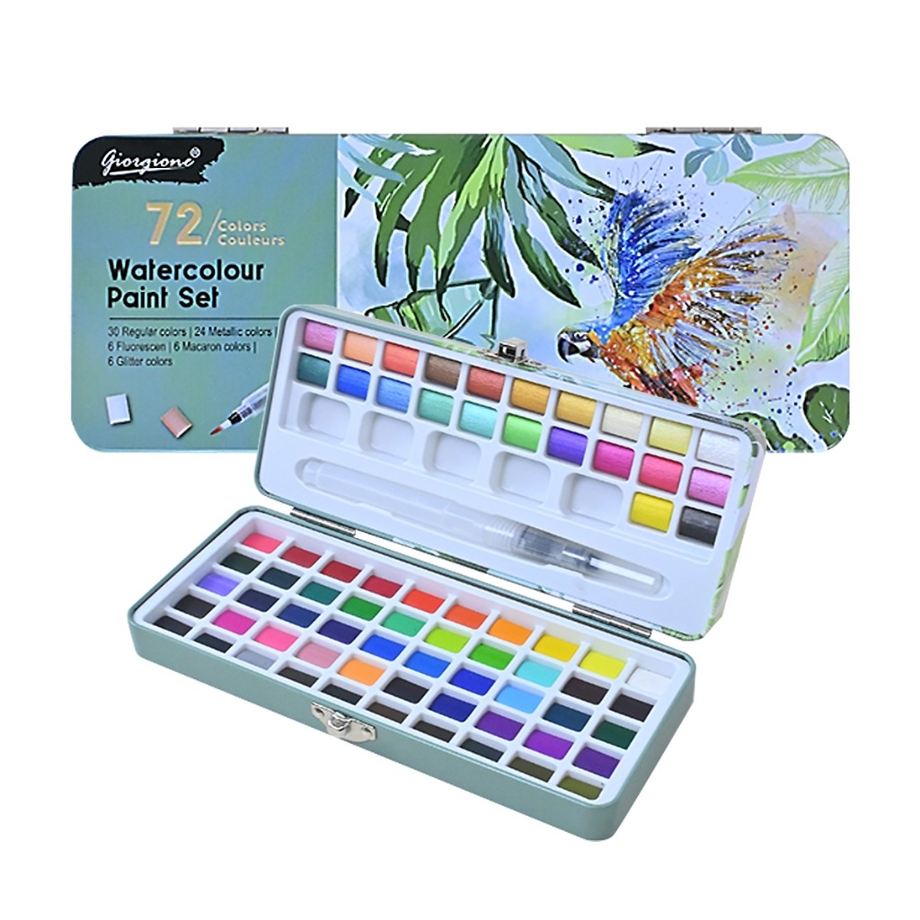 

Giorgione 50/72Warna WaterColor Set Paint Set- Free Brush Alat Cat Air Set