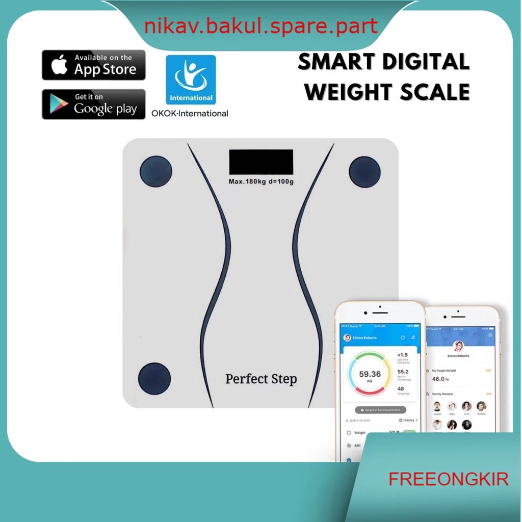 TIMBANGAN BADAN DIGITAL USB - BATERAI SMART SCALE - TIMBANGAN BADAN DIGITAL USB GRADASI UNGU