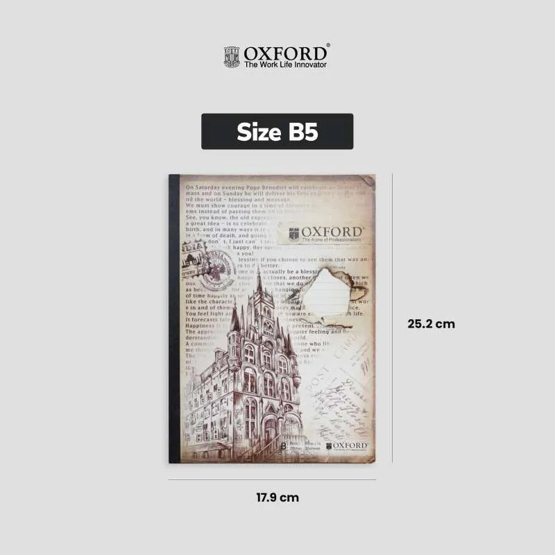 

Oxford Buku Tulis Vintage AGN02311 B5 Isi 30 Layflat Buku Tulis Desain Klasik