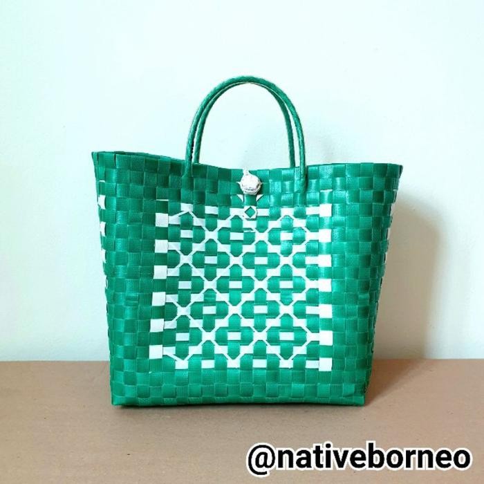 

Amara Bag Hijau - Tas Hamper Parcel Hijau Lebaran Ramadhan, Tas Anyaman Hijau Goodie Bag Tas Belanja - Warna by Summerstore id