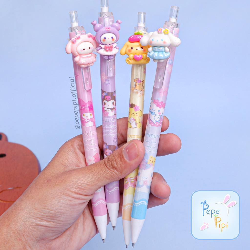 

Pensil Mekanik Resin Sanrio 0,7 mm Pensil Cetek Mechanical Pencil Warna Lucu Unik Karakter Kuromi