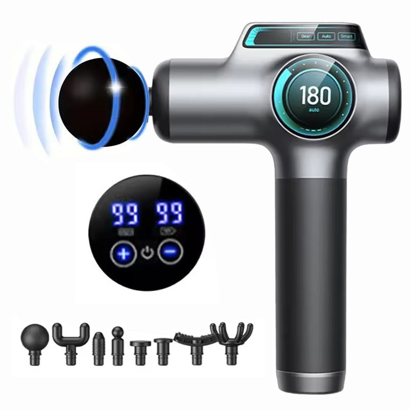 Massage Gun Deep Tissue Back Massager Gun For Athletes Fascia Gun For Pain Relief With 8 Massage Hea