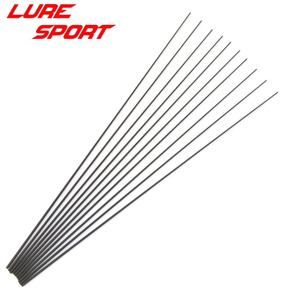 LureSport 10pcs 15cm Solid carbon rod Tip blank no paint Rod building components Fishing Pole Repair