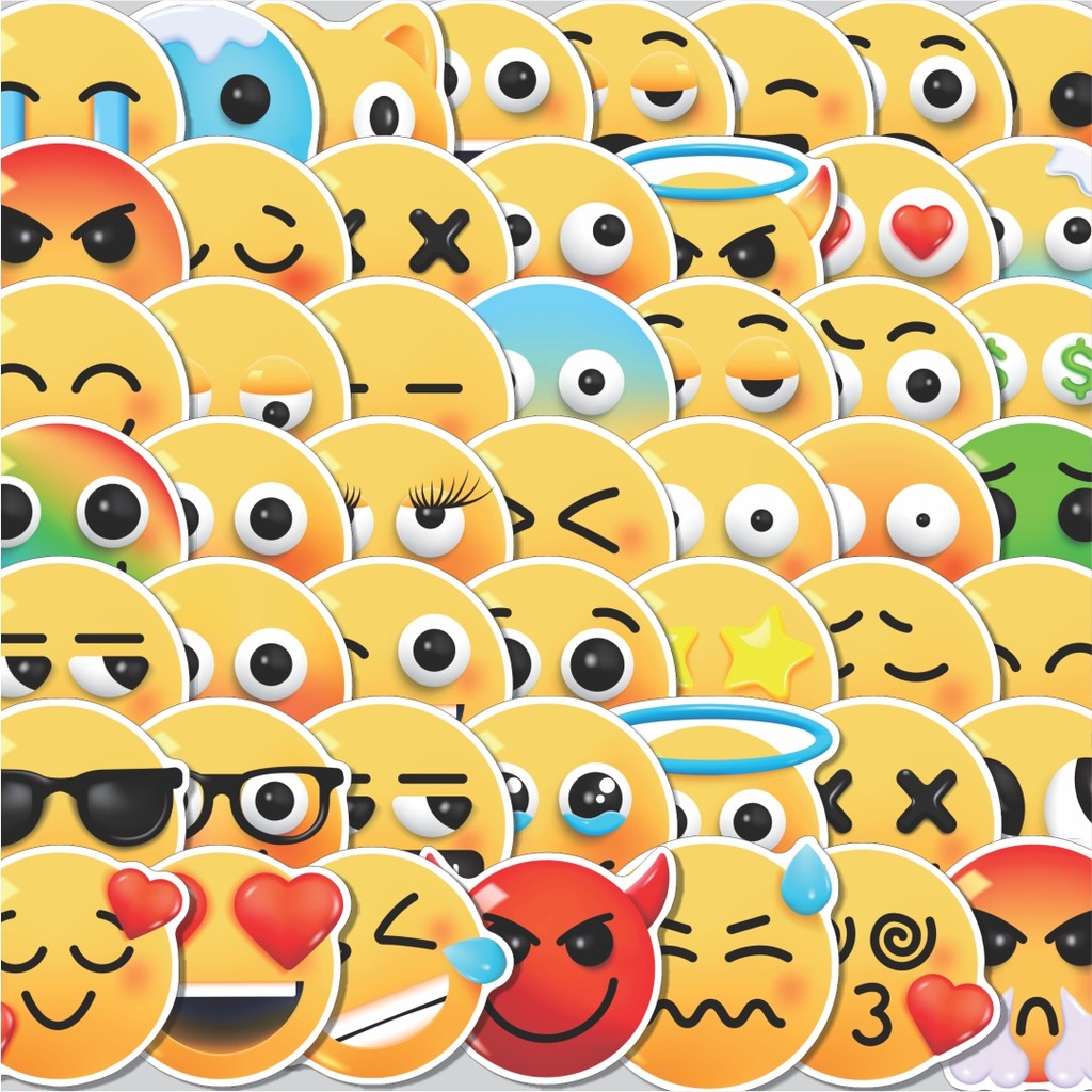 

Stiker Cutting Pack Stiker 3D Emoji Cute Isi 100Pcs Series Aesthetic Lucu Keren Untuk Koper Bahan Vynil