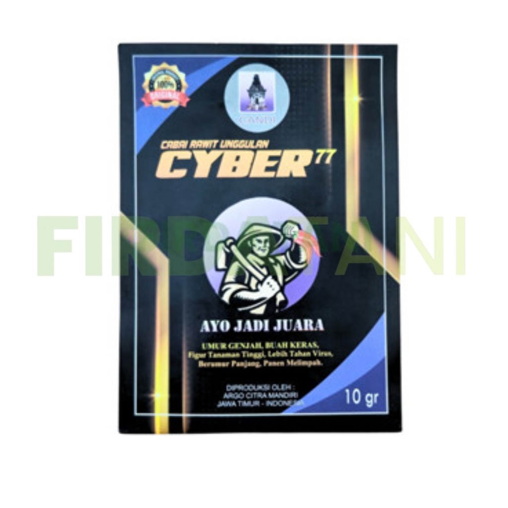 Benih Cabai Rawit CYBER 77 Cap Candi 10gr Buah Menggantung