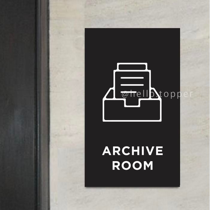 

Sign Archive Room Acrylic Modern 15x25 | Sign Board Ruang Arsip