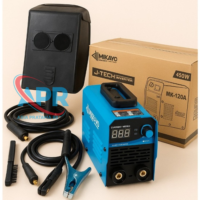 MIKAYO Mesin Las MMA-120 Alat Las Besi Mini 450W Travo Las