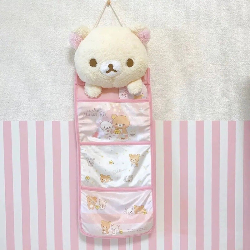 

Kawaii Anime Easy Bear Wall Mounted Storage Bag Student Cute Accessories Miscellaneous Storage Bag Door Hanging Bag Gifts Toys
