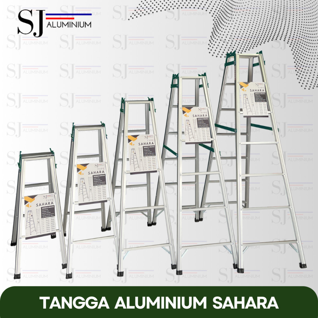 Tangga Aluminium SAHARA - Tangga Lipat Aluminium / Tangga Multifungsi JUMBO - HIJAU