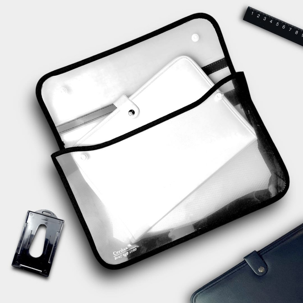 

TOPLA Brief Bag 2080 Tas Dokumen F4 / Tas Jinjing Sekolah / Map Kertas Arsip Kantor Transparan