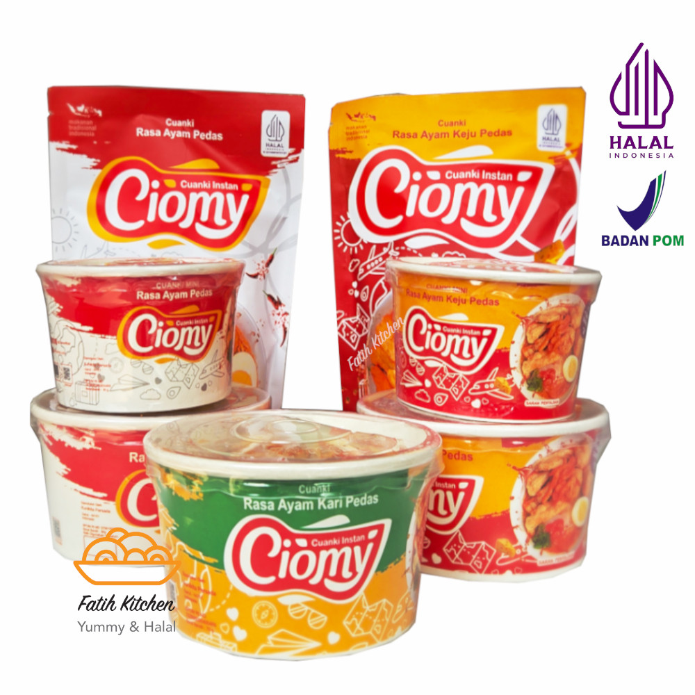 

CIOMY Cuanki Cheese, Ayam Pedas, Kari Keju Instan Kemasan Cup Reguler, Lite & Pouch