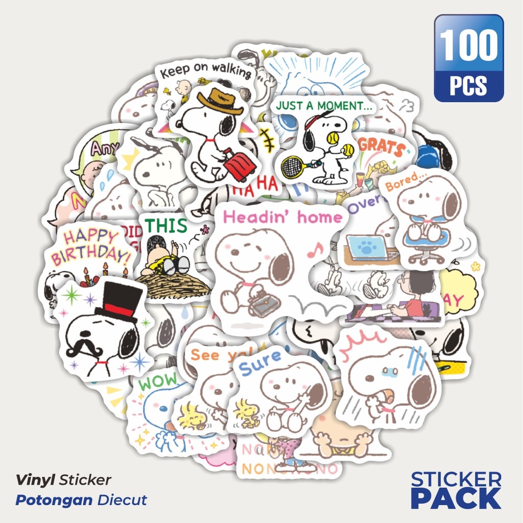 

Terbaru! 50 pcs Stiker Kartun Snoopy V29 Dekorasi Lucu Kreatif untuk Notebook, Skateboard, HP