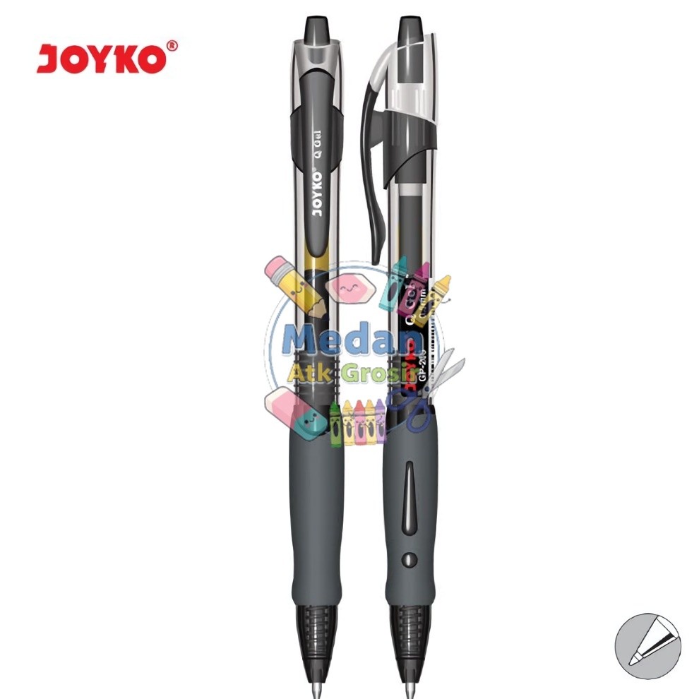 

[3 PC] Pulpen Cair / Gel Pen Anti Macet Tik Tek Joyko GP-265Q Warna Hitam 0,5mm