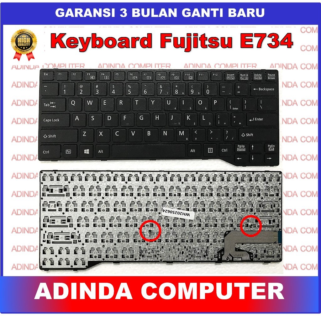 Keyboard Fujitsu Lifebook E743 E744 E745 E746 E733 E734 E544 E546 E547 U745 E736 T725 T726 STYLISTIC