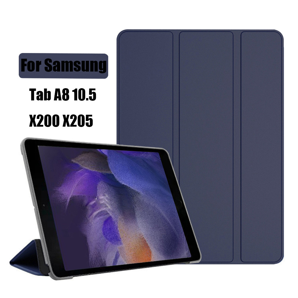 Tri-fold Case For Samsung Galaxy Tab A8 2021 PU Tablet Cover for Samsung Tab A8 10.5 SM-X200/SM-X205