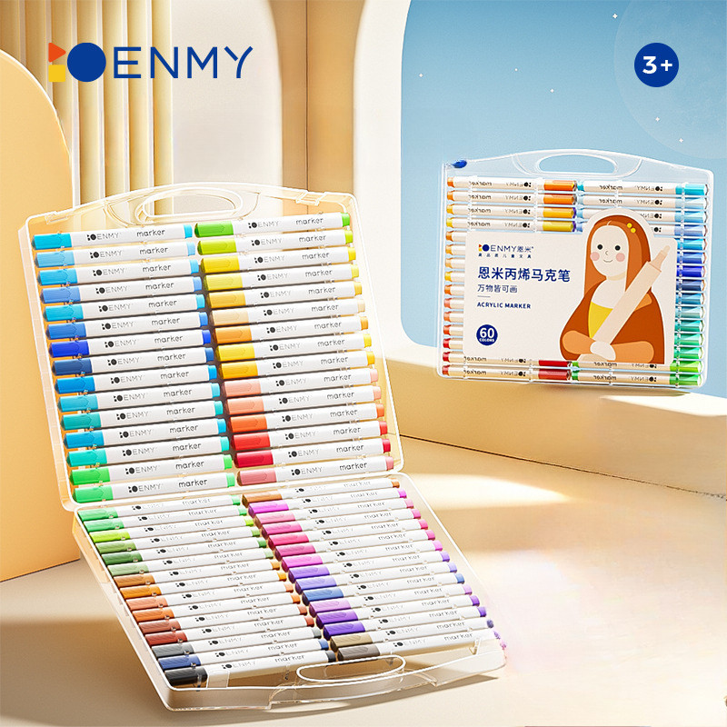 

ENMY Set Pena Akrilik 24/48/60/80 Warna Alat Lukis Yang Sesuai Untuk Seniman Pemula Dan Profesional