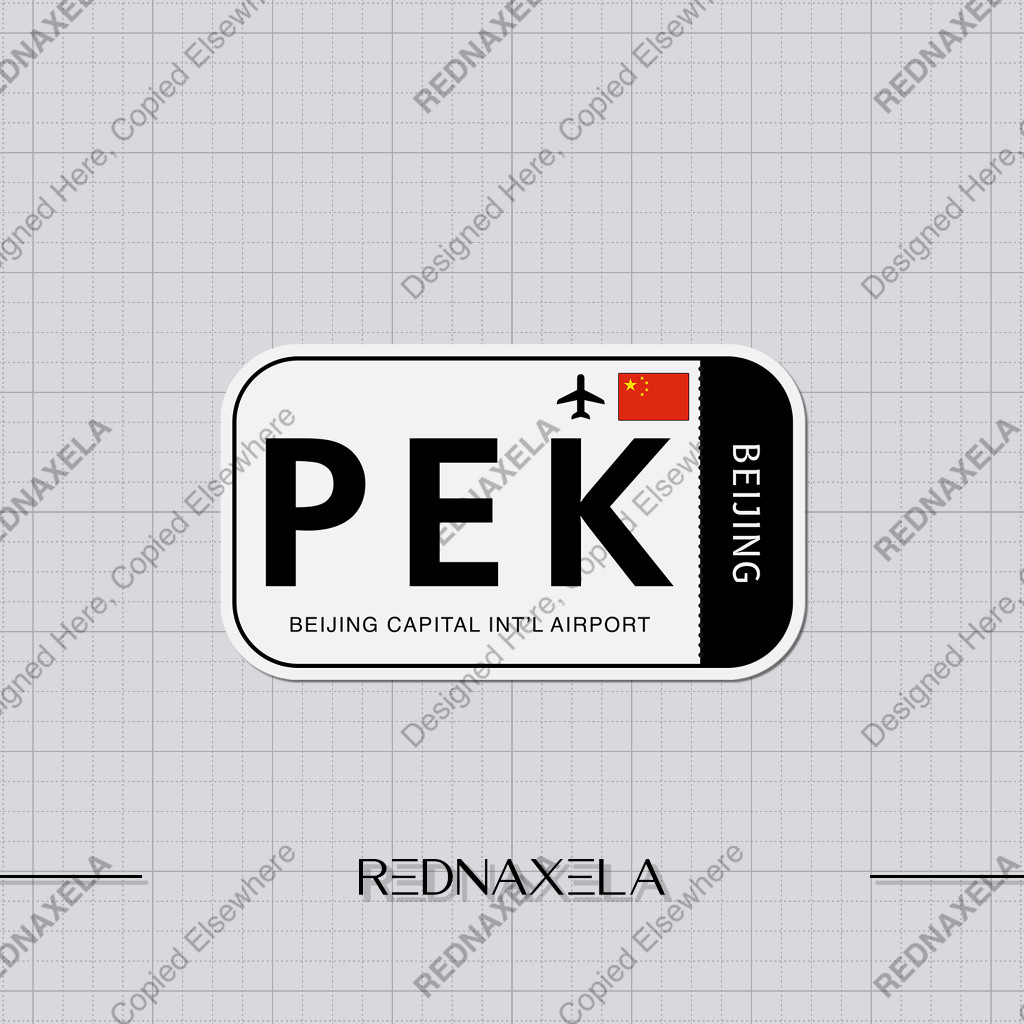 

Stiker Vinyl Beijing Capital International Airport Code PEK Sign Sticker