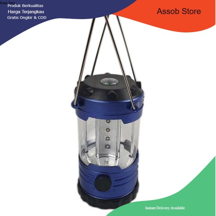 Lampu Camping Tenda Lentera Badai Emergency Model Petromak 12 Led - Assob Store