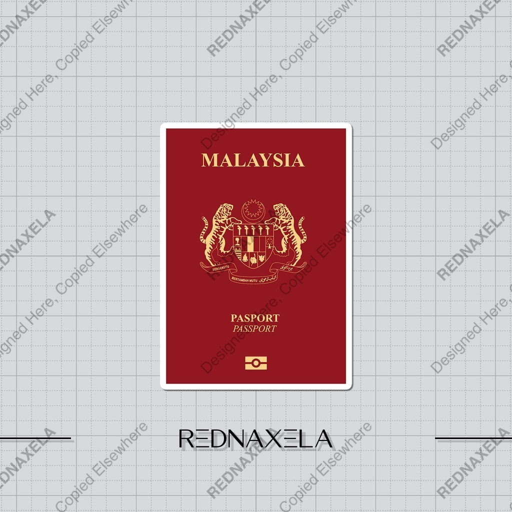 

Stiker Vinyl Malaysia Passport Design Stiker Koper Outdoor Travel Sticker