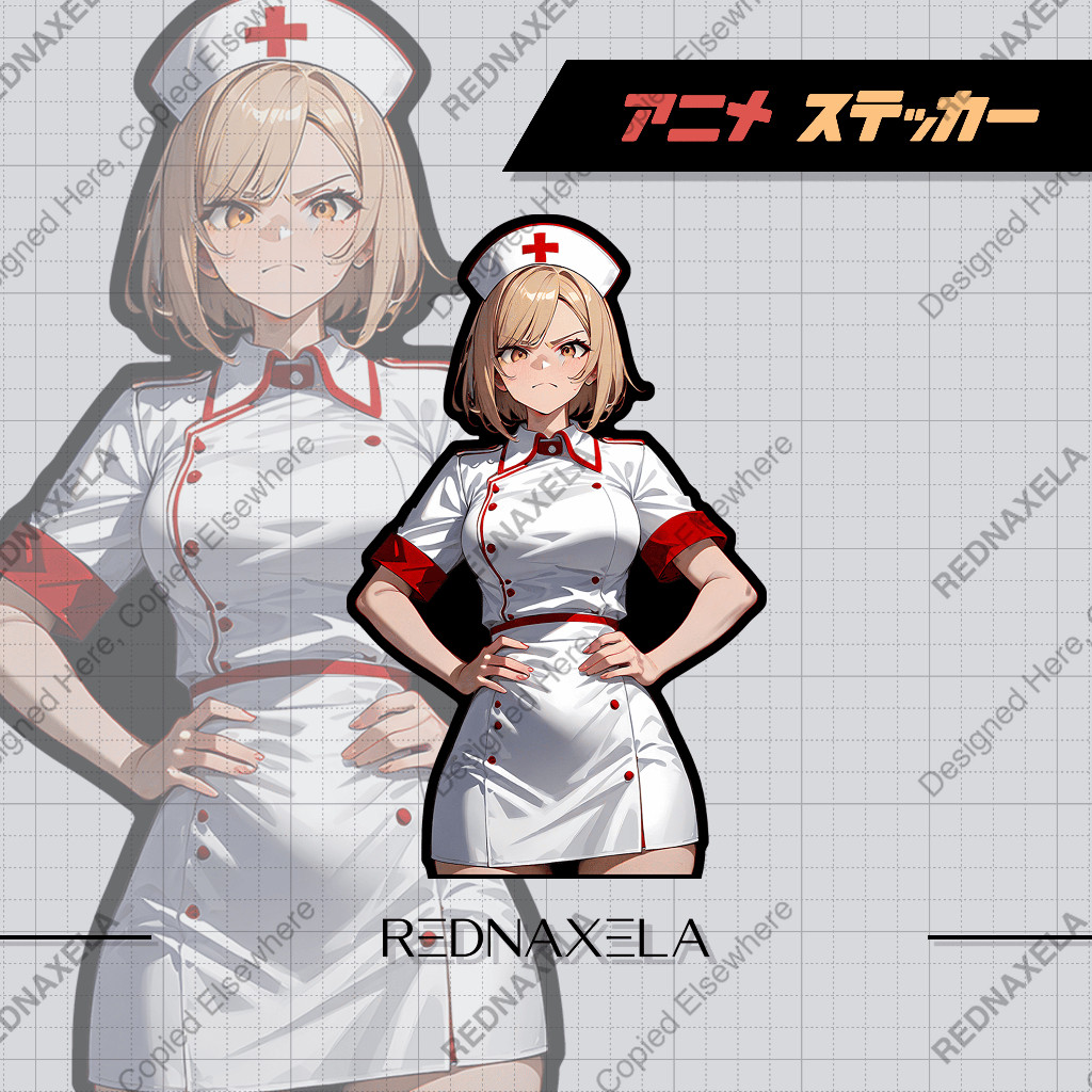 

Stiker Vinyl Angry Nurse Anime Girl Vol.1 Waterproof Outdoor Durable Sticker